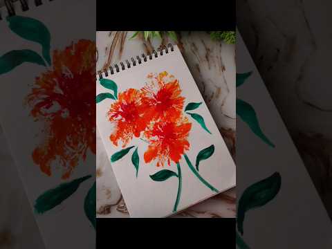 Unique flower drawing 😍 #shorts #shortsfeed #shortvideo #trending