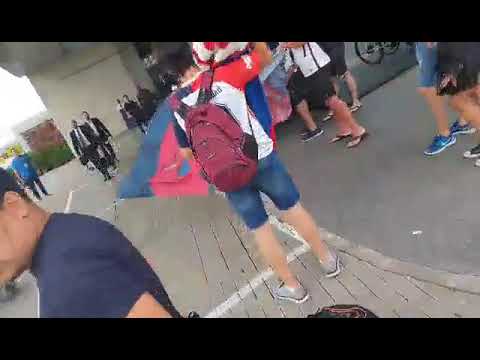 Οπαδοί Σαν Λορέντζο πριν το παιχνίδι με ΑΕΚ