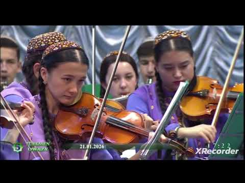 Şükür Bagşy Türkmenistan TV News Watan Habarlary Howa Maglumaty Background Music By TürkmenOrchestra