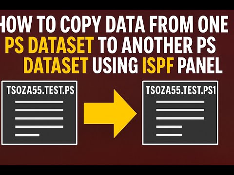 How to Copy data from one PS dataset to another PS dataset using ISPF Panel