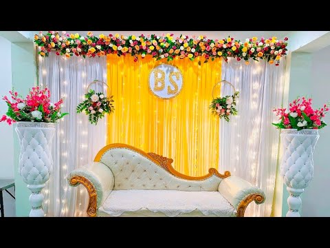 ENGAGEMENT CEREMONY FLOWERS DECORATION.