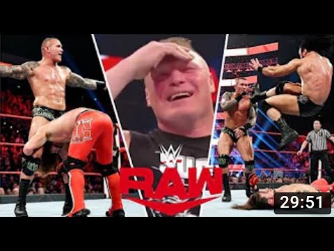 WWE RAW 13 JANUARY 2020 RANDY ORTON  VS AJ STYLES  VS DREW MCINTYRE HIGHLIGHTS