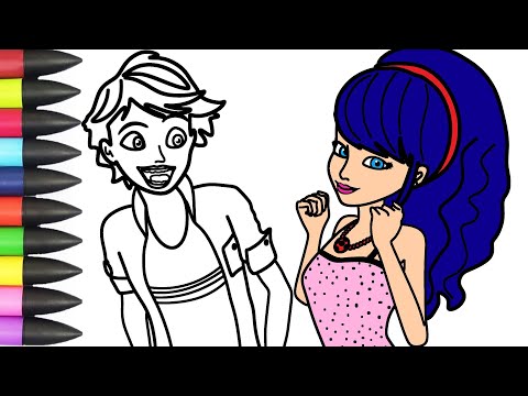 How To Color Miraculous Marinette and Adrien | Winsor & Newton Markers