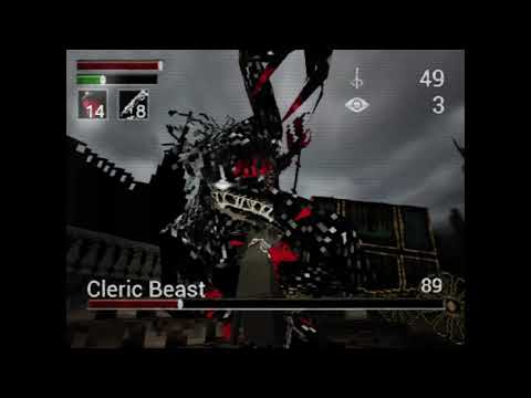 Cleric Beast falls off the bridge - Bloodborne PSX