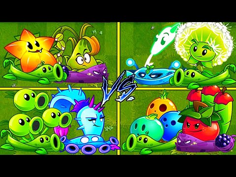 Random 4 Pair Team Plants + Vine Battles - Which Team Will Win? - PvZ2 Team Plants vs Team Plants