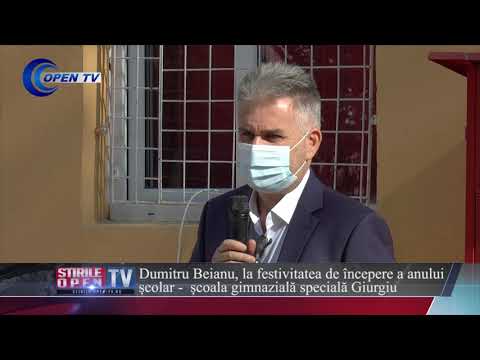 Dumitru Beianu, la festivitatea de incepere a anului scolar -  scoala gimnaziala speciala Giurgiu