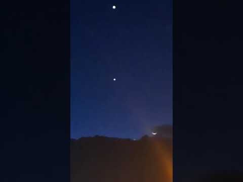 Encuentro Cósmico entre la Luna venus y Júpiter BOCONÓ Trujillo Venezuela ✨