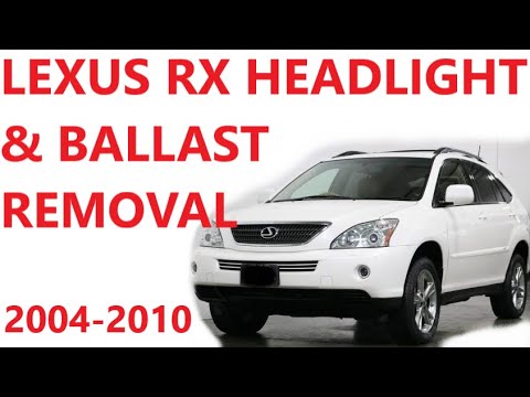 Headlight and ballast removal on Lexus RX 330 350 450 2005 2006 2007 2008 2009 replacement how to