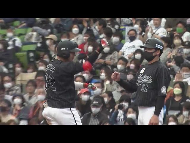 【3回表】中軸の役割!! マリーンズ・佐藤都志也のタイムリー!! 2022年5月3日 埼玉西武ライオンズ 対 千葉ロッテマリーンズ