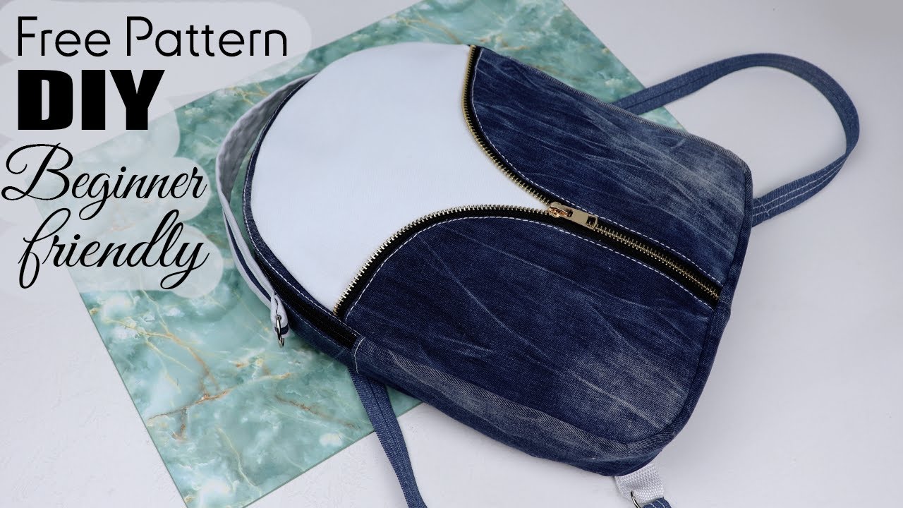 DIY Popular Design Backpack from Denim Cloth Making at home