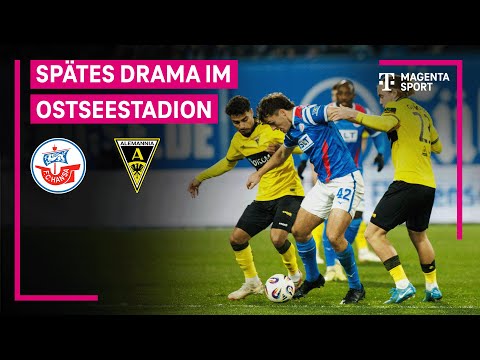 Hansa Rostock - Alemannia Aachen, Highlights mit Live-Kommentar | 3. Liga | MAGENTA SPORT