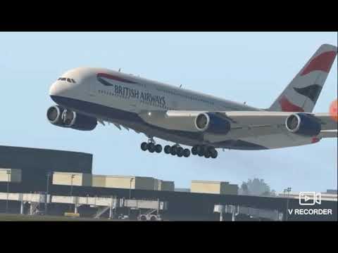 A380 runway overrun Emergency Landing _ X_ Plane 11