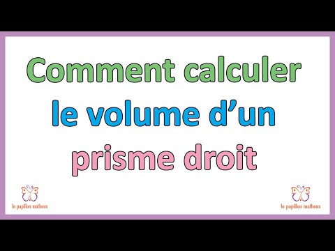 comment calculer le volume d un prisme droit à base triangulaire