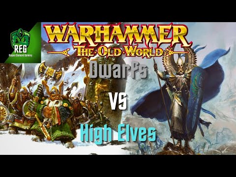 Warhammer The Old World Battle Report | Dwarfs vs High Elves