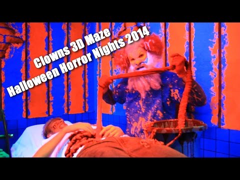 [HD] Clowns 3D Walk-through - Hollywood Halloween Horror Nights 2014