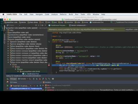 Arquillian Drone and Arquillian Cube integration demo