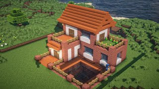 Minecraft Build survival brick house 🔴