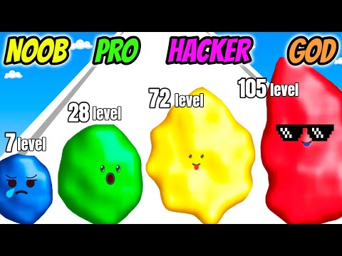 NOOB vs PRO vs HACKER vs GOD - Slime Rush 3D