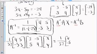 Solving a Matrix Equation