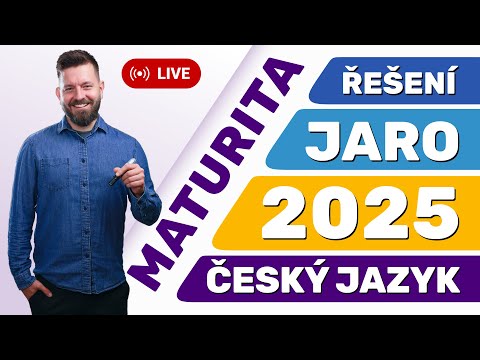 ŘEŠENÍ DIDAKTICKÉHO TESTU - MATURITA Z ČEŠTINY - JARO 2025  🔴 Tomáš Ficza livestream
