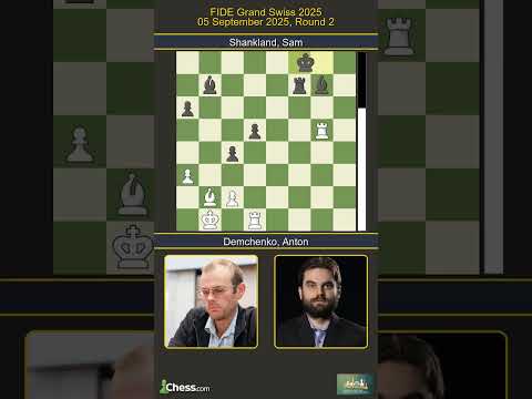 Anton Demchenko vs Sam Shankland | FIDE Grand Swiss 2025 | Round 2