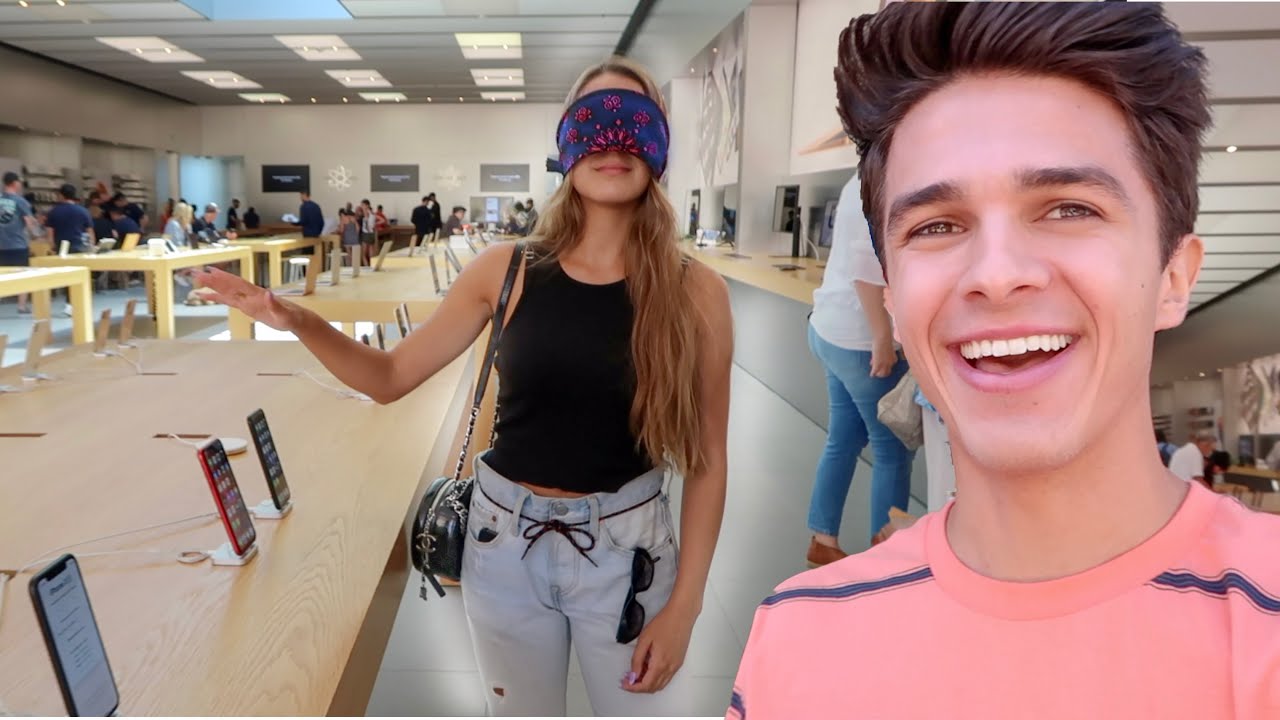 Buying EVERYTHING My Sister Touches Blindfolded! | Brent Rivera