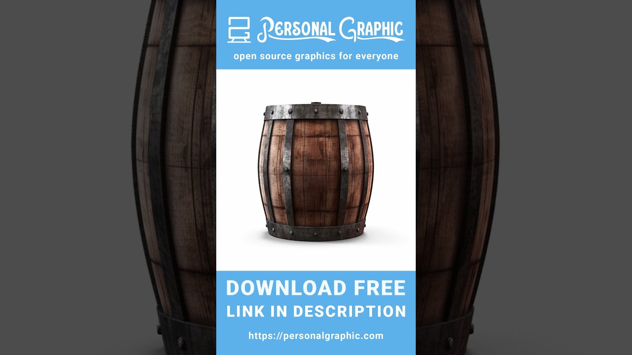 Download Free Wooden Barrel Isolated On White Background Image. #shorts