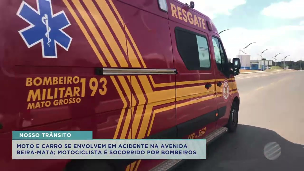 MOTO E CARRO SE ENVOLVEM EM UM ACIDENTE NA AVENIDA BEIRA MATA