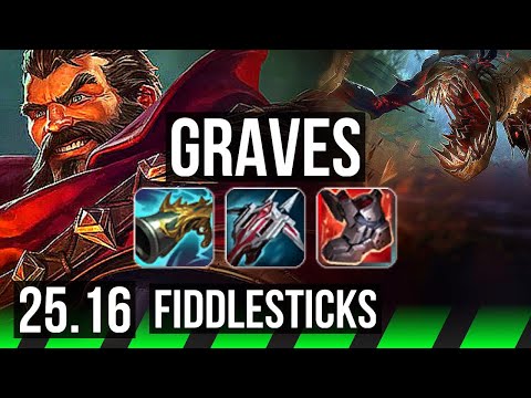 GRAVES vs FIDDLESTICKS (JGL) | 57k DMG, Legendary | KR Grandmaster | 25.16