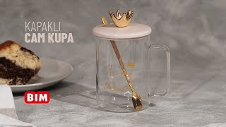 24 Eylül Aktüel - Kapaklı Cam Şık Kupa