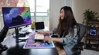 apartment home office desk tour 🐈