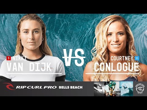 Nikki Van Dijk vs. Courtney Conlogue - Round of 16, Heat 4 - Rip Curl Pro Bells Beach W 2019