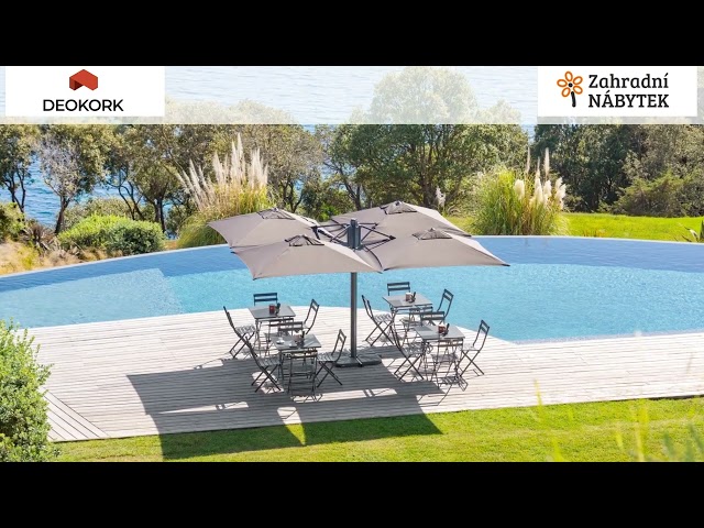 Parasol set QUATRO 2x2 m (anthracite)