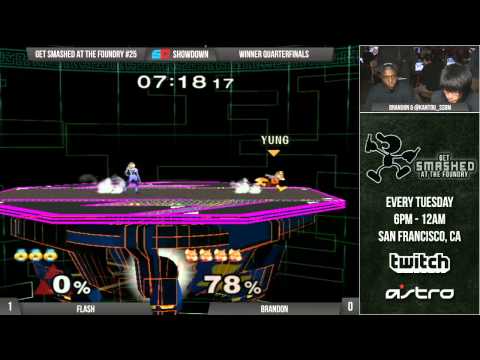 Get Smashed at the Foundry #25 - Winner Ro16: Flash (Sheik) vs HMW (Fox)