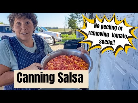 Mennonite Recipe for Canning Salsa, No Peeling Tomatoes or Removing the Seeds!!