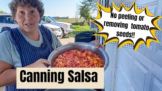 Mennonite Recipe for Canning Salsa, No Peeling Tomatoes or Removing the Seeds!!