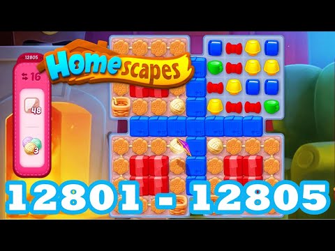 Homescapes Level 12801 - 12805 HD 3 - match puzzle Gameplay | android | IOS | 12802 | 12803| 12804