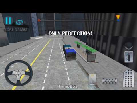 3D City driving - Bus Parking Video