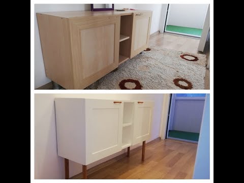 Panel boyası ve ahşap kurek sapı ile konsol yenileme . (console repair)