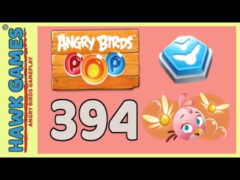 Angry Birds Stella POP Bubble Shooter Level 394 - Walkthrough, No Boosters