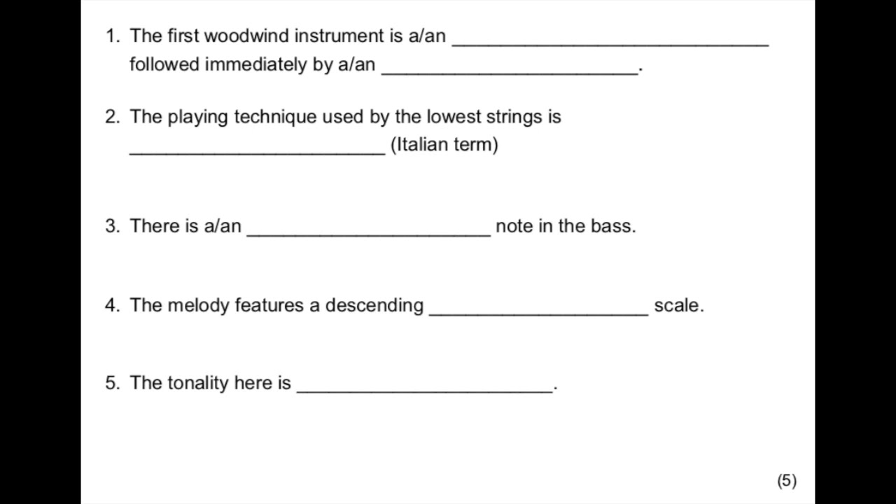 Higher listening paper Q2