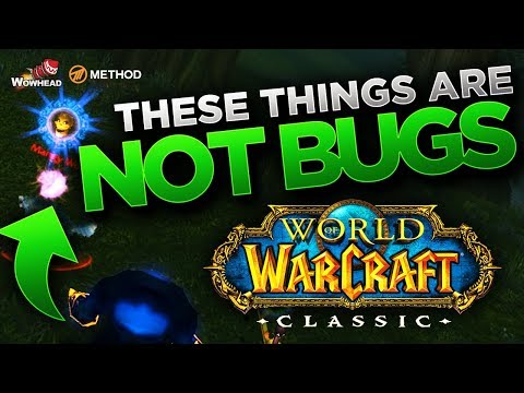 these are NOT BUGS in Classic World of Warcraft