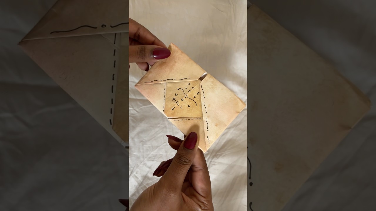 Origami envelope love letter