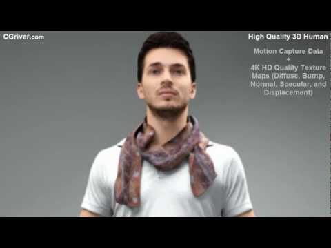 Rigged & Animated 3D Model (Human, People, Man, Male Character) 3DS Max with VRay CMan0018HD2CS