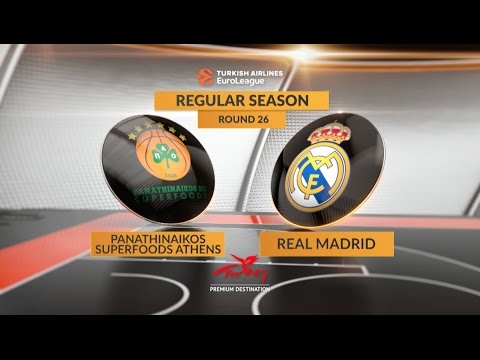 EuroLeague Highlights RS Round 26: Panathinaikos Superfoods Athens 88-82 Real Madrid
