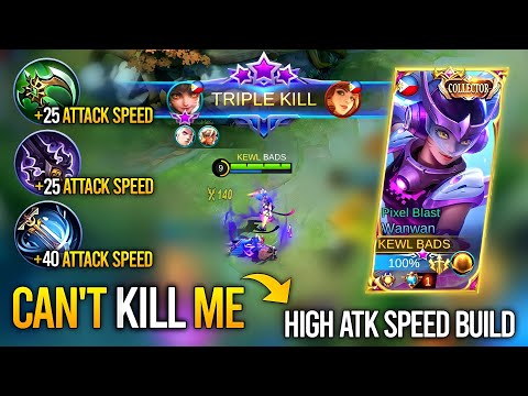 UNKILLABLE & UNSTOPPABLE! - No Boots Wanwan + High ATK Speed Build! - MLBB