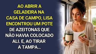 Ao abrir a geladeira, Lisa achou um pote de azeitonas que não pôs ali… E, ao tirar a tampa…
