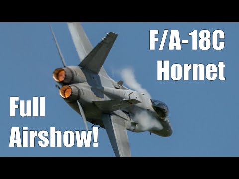 Finnish F/A-18C Hornet Full Afterburning Flaring Airshow - Finnish Air Force - Kauhava 2025 Sunday