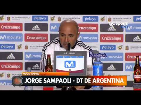 ESPAÑA 6 VS ARGENTINA 1 - CONFERENCIA DE PRENSA DE SAMPAOLI