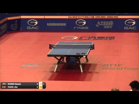 2015 GERMAN OPEN MS QF SHIONO Masato JPN vs ZHANG Jike CHN